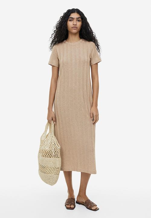 H&M - Ribbed dress - beige