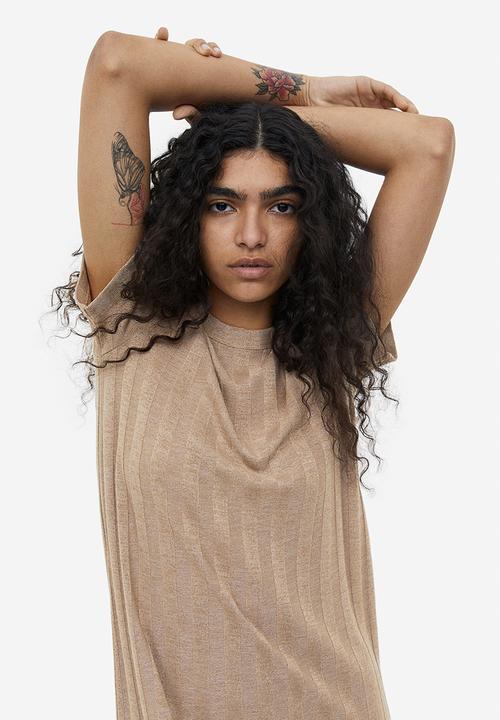 H&M - Ribbed dress - beige