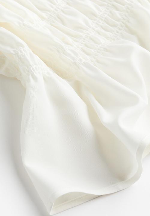 H&M - Smocked top - white