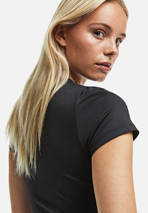 H&M - Slit-hem bodycon dress - black
