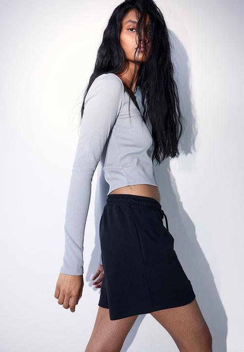 H&M - Sweatshirt shorts - black