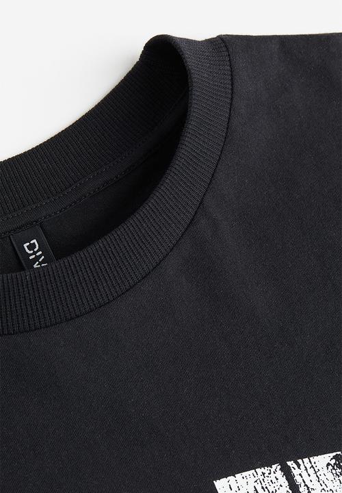 H&M - Oversized printed T-shirt - black malibu 