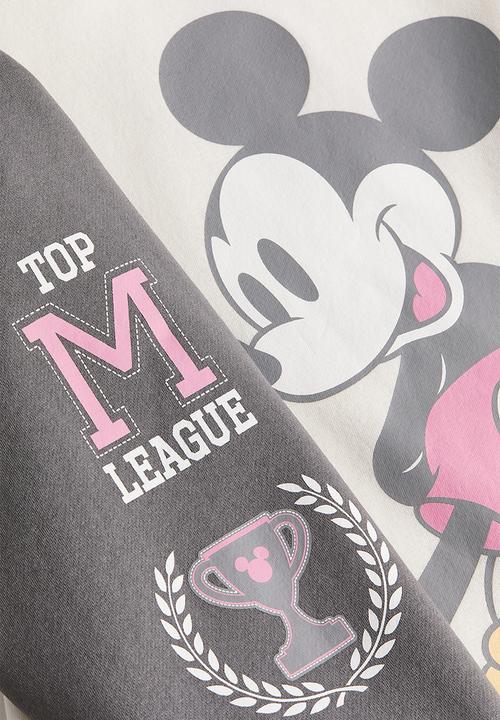 H&M - Oversized printed sweatshirt - cream mickey mouse