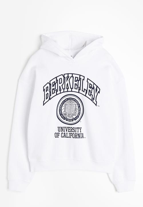 H&M - Oversized motif-detail hoodie - White Berkeley University