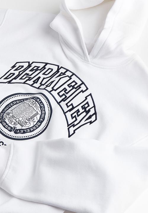 H&M - Oversized motif-detail hoodie - White Berkeley University