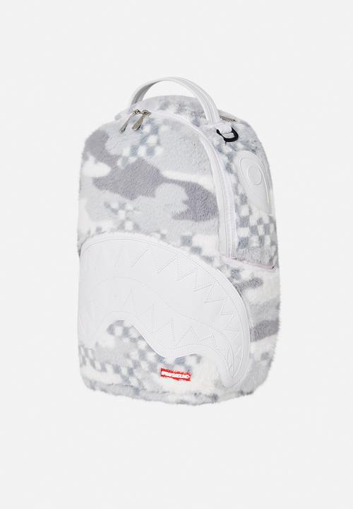 Sprayground - White 3am fur bakpack - grey