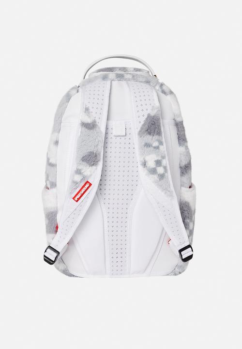 Sprayground - White 3am fur bakpack - grey