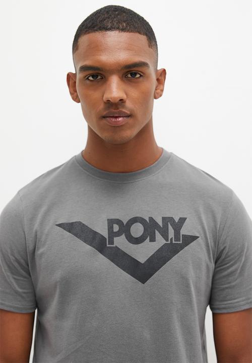 Pony Basic Logo Tee - Charcoal/Black