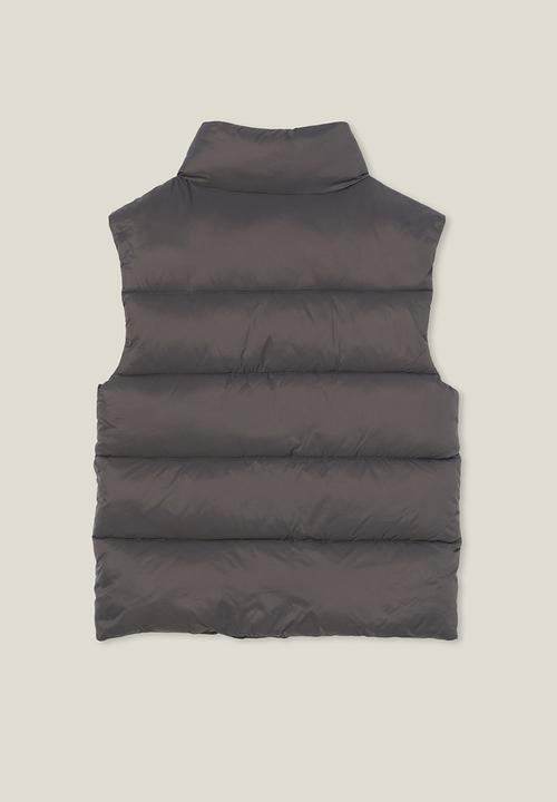 Cotton On - Lenny longline puffer vest - rabbit grey core