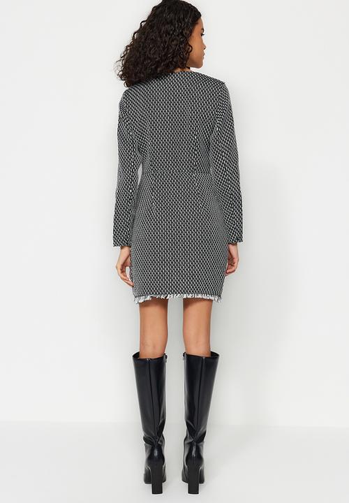 Trendyol - Woven Jacket Dress - Black