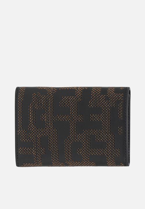 Diesel  - Pc Monogram Tri-Fold Coin S Wallet - black