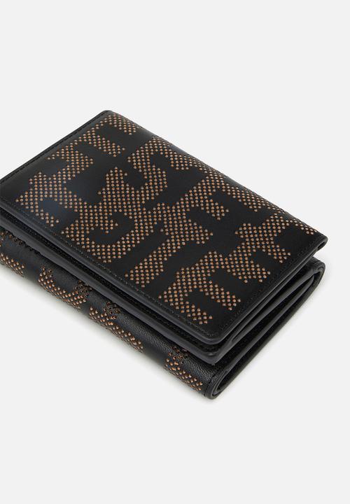 Diesel  - Pc Monogram Tri-Fold Coin S Wallet - black