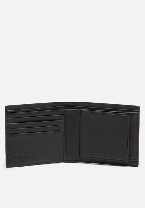 Diesel  - Pc Monogram Bi-Fold Coin S 3D Wallet - Black