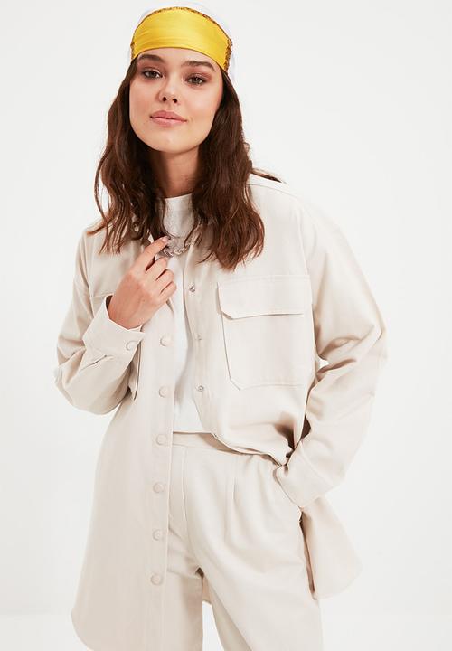 Trendyol - Relaxed overshirt - cream