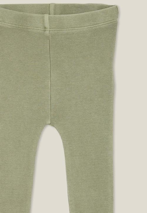 Cotton On - The row rib skinny legging - silver sage wash