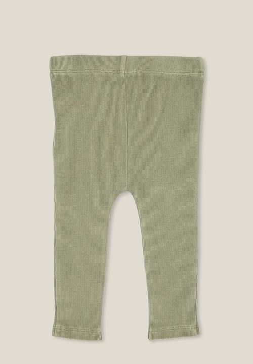 Cotton On - The row rib skinny legging - silver sage wash