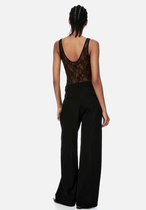 H&M - Wide trousers - black