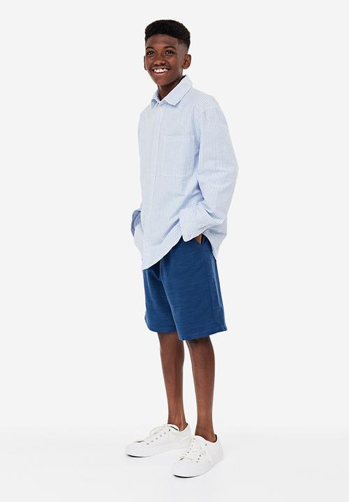 H&M - Cotton shirt - Light blue Striped