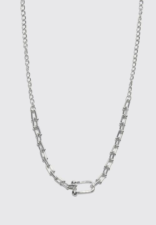 boohooMAN - Multi layer pendant necklace - silver