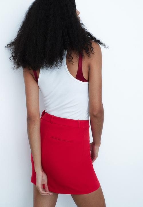H&M - Tailored mini skirt - red