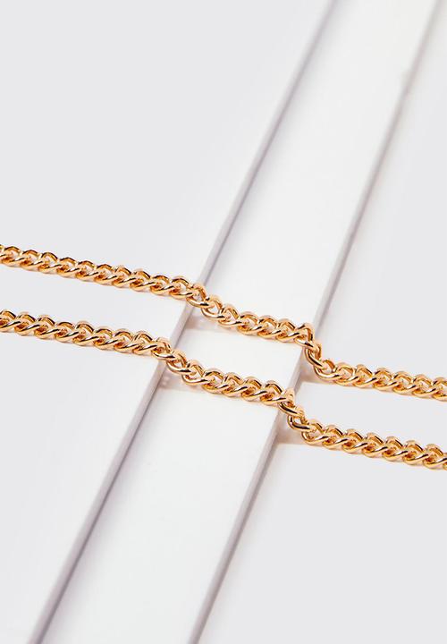 boohooMAN - Wing pendant chain necklace - gold