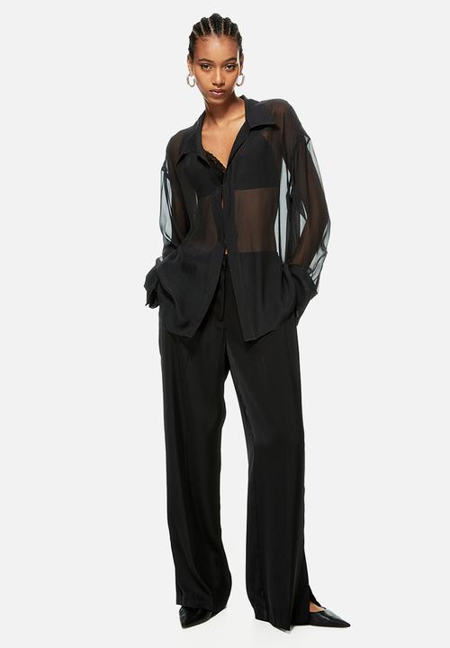 H&M - Sheer blouse - black