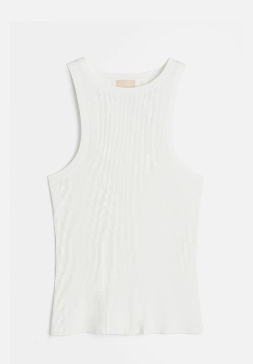 H&M - Ribbed vest top - white