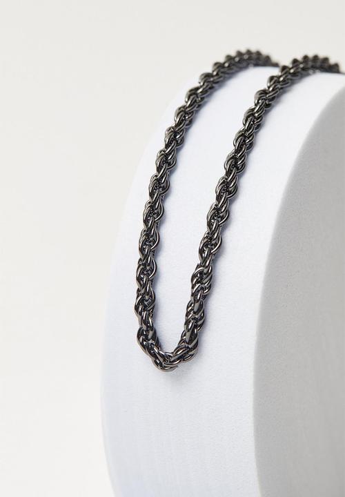 boohooMAN - Rope chain necklace - silver