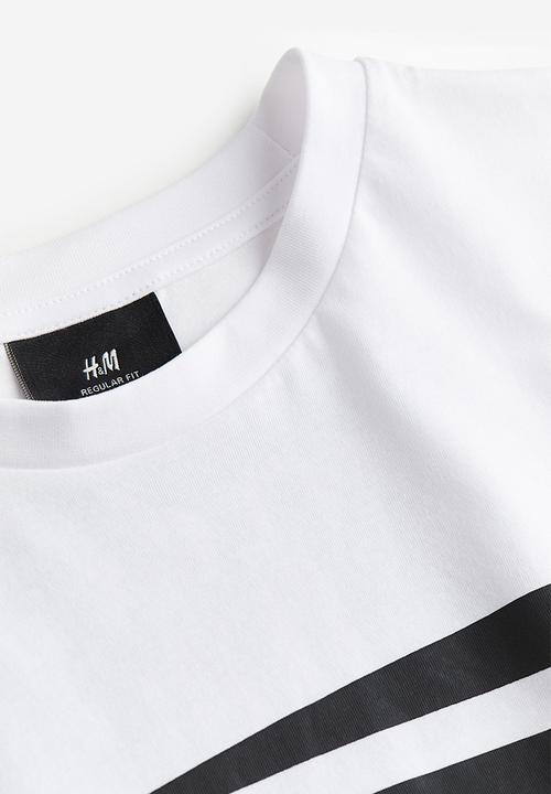 H&M - Regular fit printed t-shirt - white/anywhere