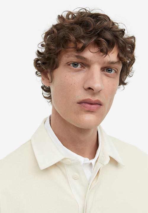 H&M - Regular fit cotton rugby shirt - beige