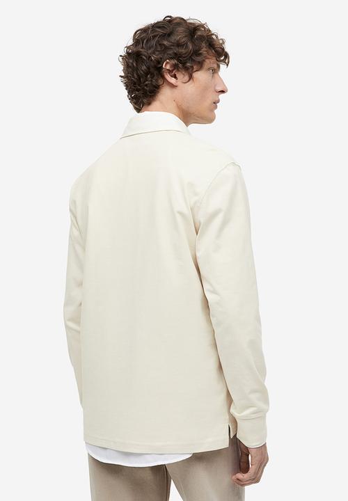 H&M - Regular fit cotton rugby shirt - beige