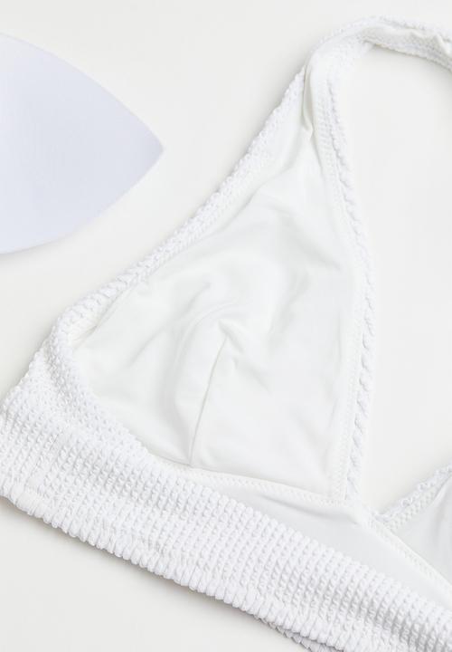 H&M - Padded bikini top - white