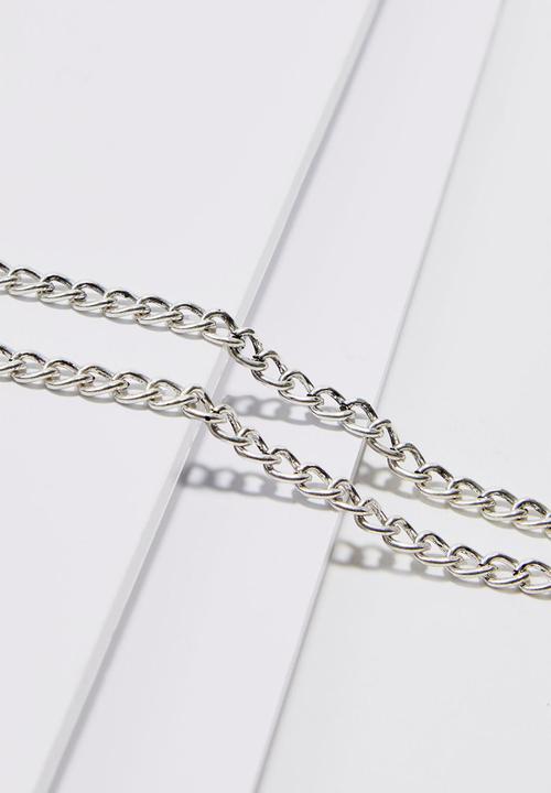 boohooMAN - Pendant necklace - silver