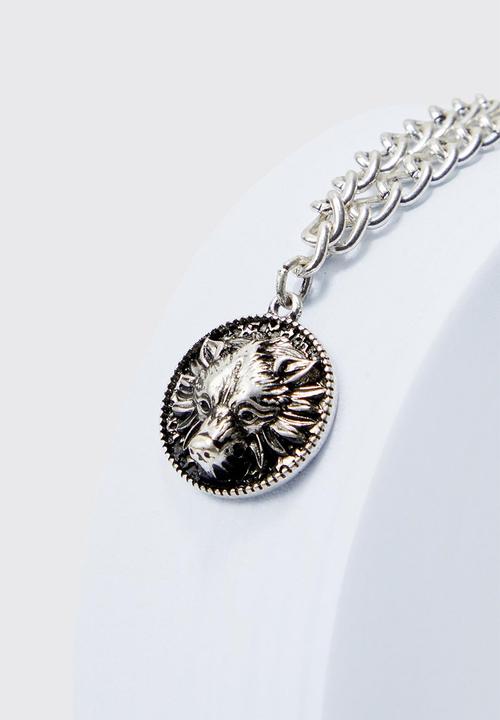 boohooMAN - Pendant necklace - silver