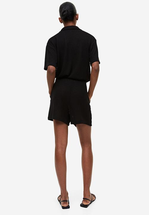 H&M - Jersey shorts - black