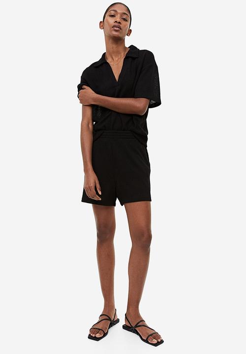 H&M - Jersey shorts - black