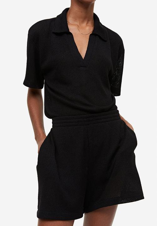 H&M - Jersey shorts - black