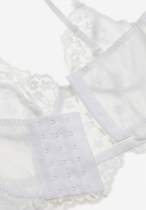 H&M - Non-padded lace bustier - white