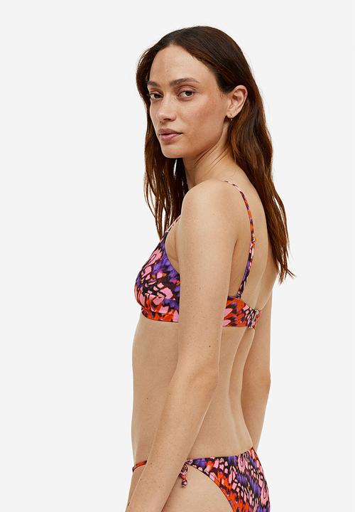 H&M - Padded bikini top - pink patterned