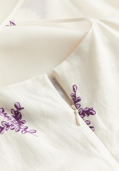 H&M - Draped dress - Cream Berries