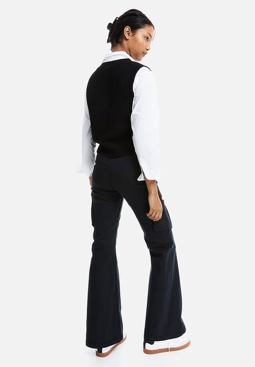 H&M - Rib-knit sweater vest - black