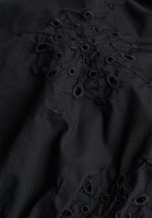 H&M - Puff-sleeved blouse - black