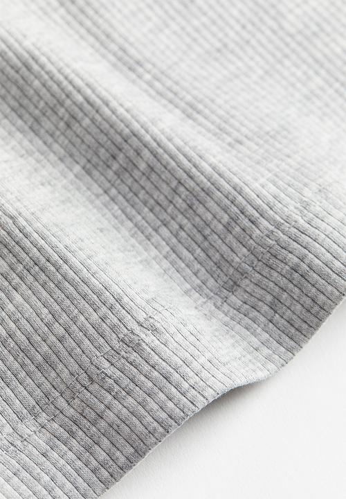 H&M - Ribbed dress - light grey marl