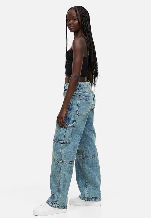 H&M - Denim cargo trousers - blue