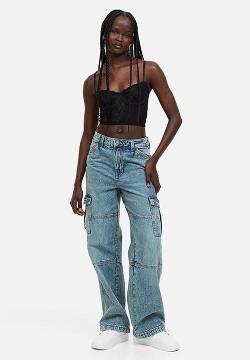 H&M - Denim cargo trousers - blue