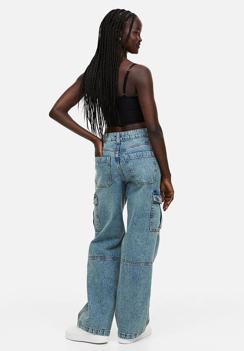 H&M - Denim cargo trousers - blue