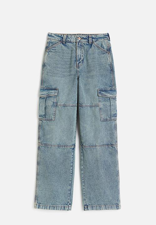 H&M - Denim cargo trousers - blue
