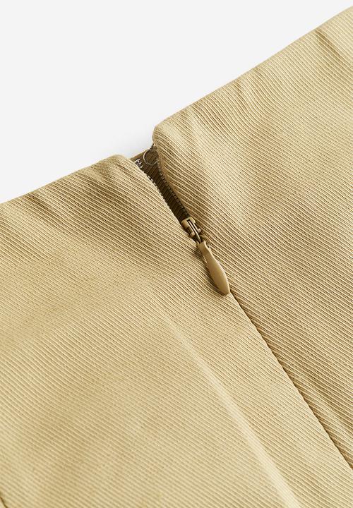 H&M - Linen-blend cargo mini skirt - beige