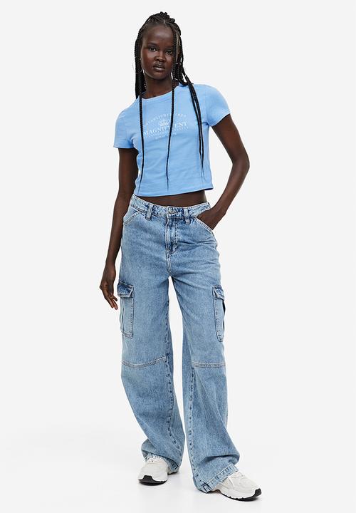 H&M - Printed T-shirt - blue magnificent