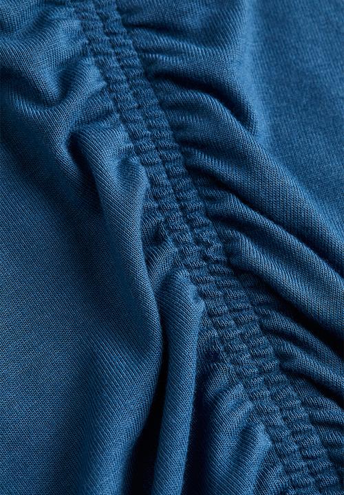 H&M - Ruched jersey t-shirt - dark blue